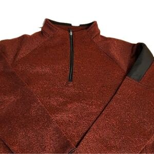 Company 81 Goods Mens 1/4 Zip Pullover Sweater Large Maroon Red Hiking Shirt Top